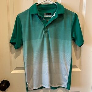 PGA Tour Youth Green Gradient Golf Polo Shirt